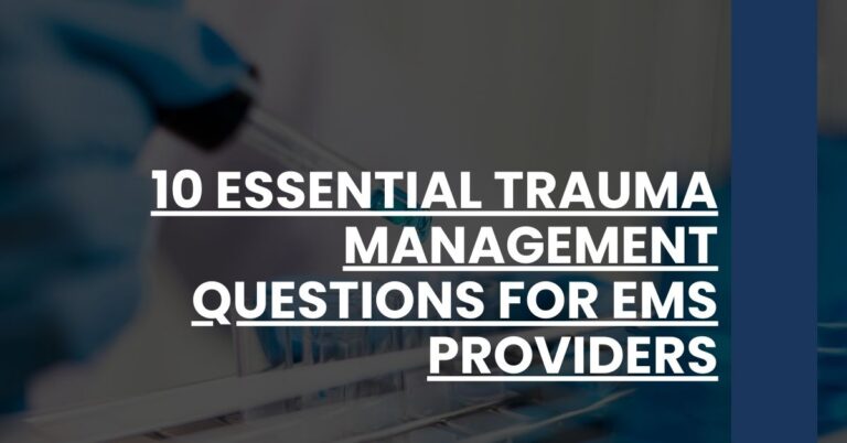 10 Essential Trauma Management Questions for EMS Providers Feature Image